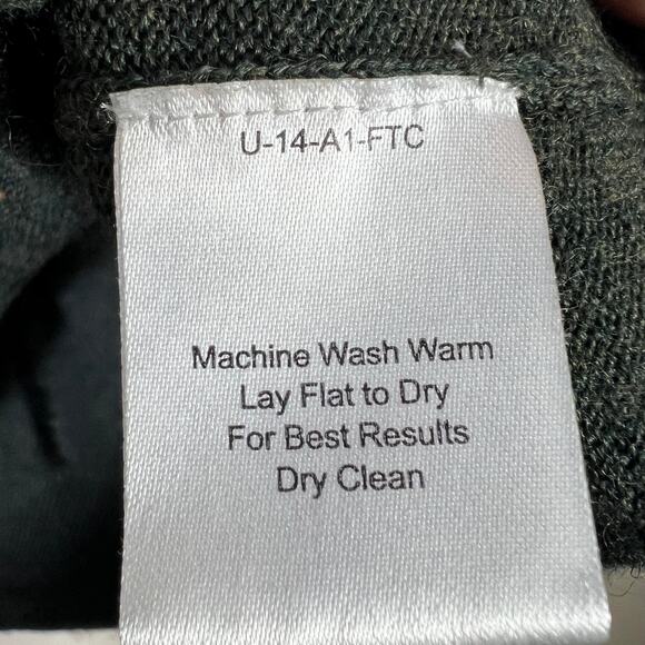 Linea Uomo Sweater Mens XXL Dark Green Mock Neck Merino Minimalist Classiccore - Picture 5 of 5